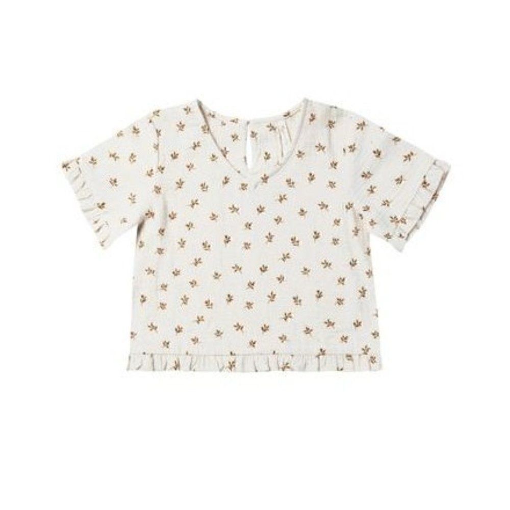 NWT! Rylee + Cru Rory Top In Olive Branch, Size 4-5Y